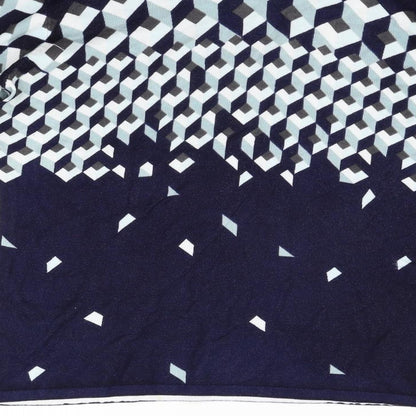 Preloved marble Womens Blue Geometric  Pullover Jumper Size M - Label