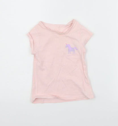 George Girls Pink   Basic T-Shirt Size 2-3 Years