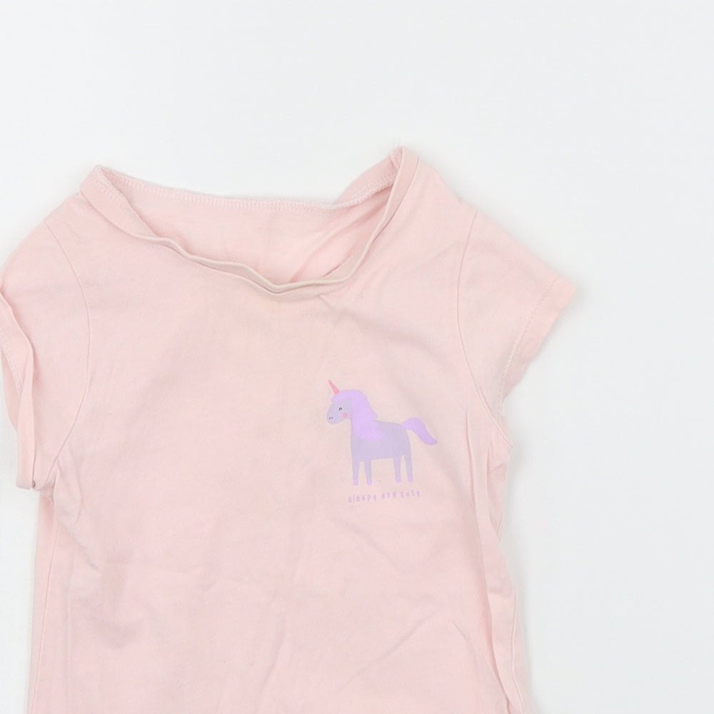 George Girls Pink   Basic T-Shirt Size 2-3 Years