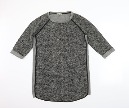 Next Womens Grey Geometric  Fit & Flare  Size 14