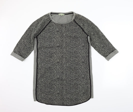 NEXT Womens Grey Geometric  Fit & Flare  Size 14