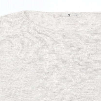 Tu Womens Grey   Pullover Jumper Size 12