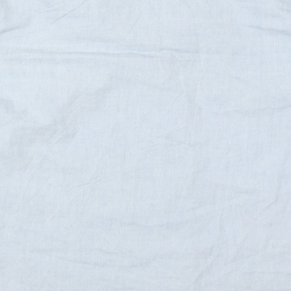 Alexander Jordan Womens Blue  Denim Basic Button-Up Size XL