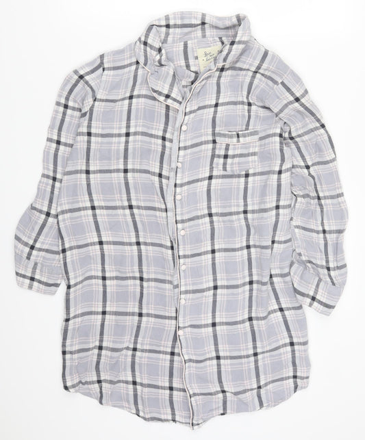 Primark Womens Blue Check  Top Pyjama Top Size 14