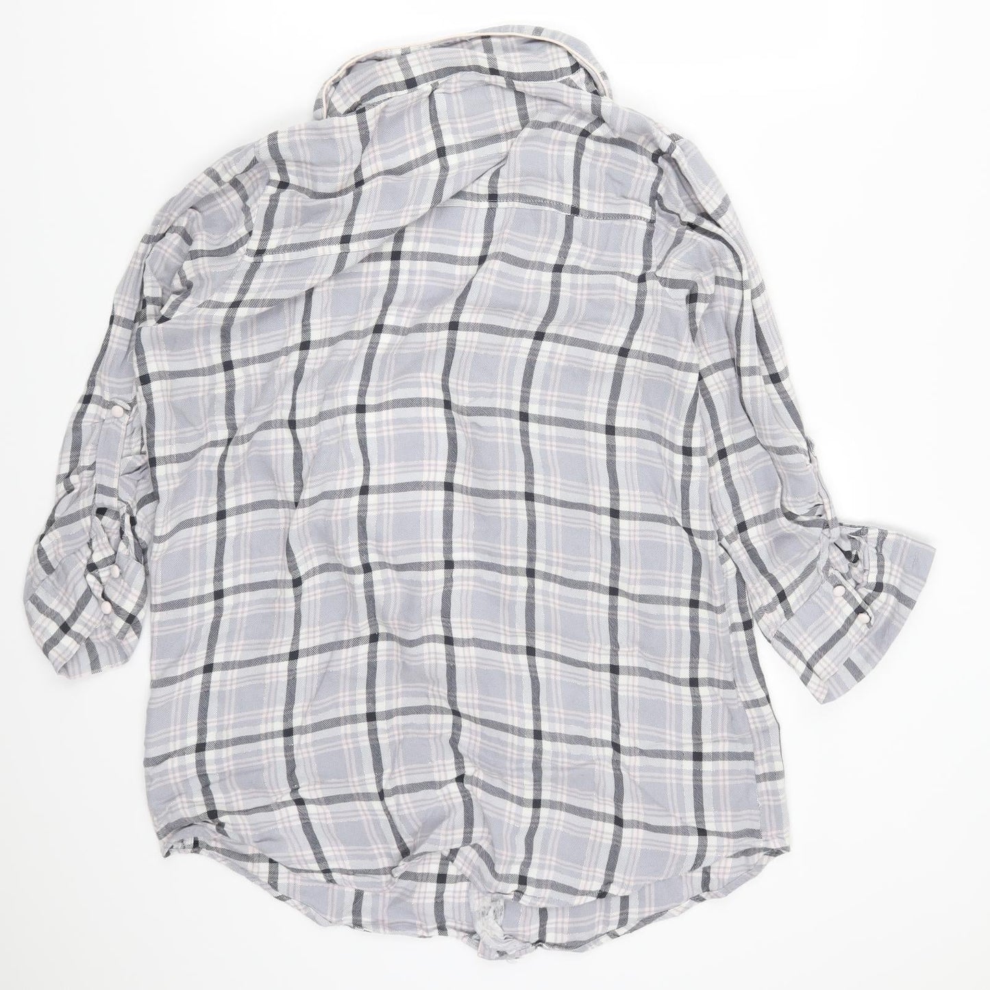 Primark Womens Blue Check  Top Pyjama Top Size 14