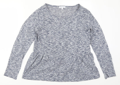 Deane & White Womens Blue  Rayon Basic T-Shirt Size 12