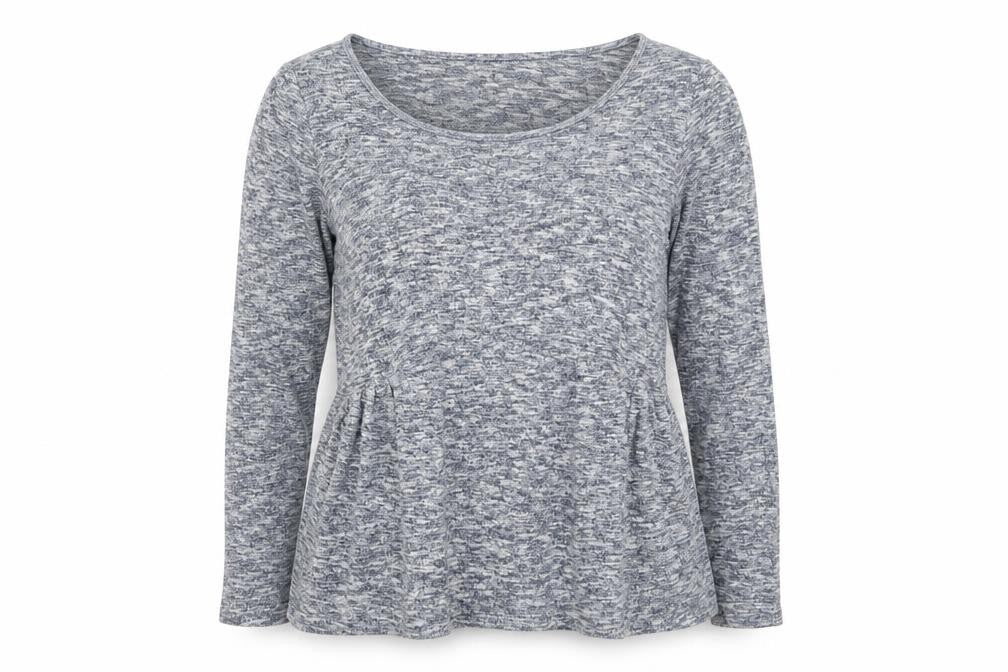 Deane & White Womens Blue  Rayon Basic T-Shirt Size 12