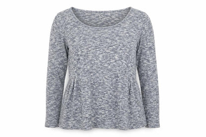 Deane & White Womens Blue  Rayon Basic T-Shirt Size 12