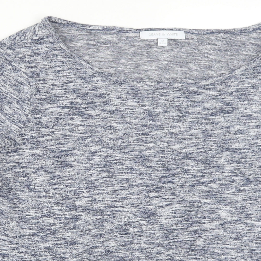 Deane & White Womens Blue  Rayon Basic T-Shirt Size 12