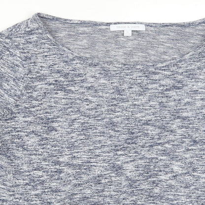 Deane & White Womens Blue  Rayon Basic T-Shirt Size 12