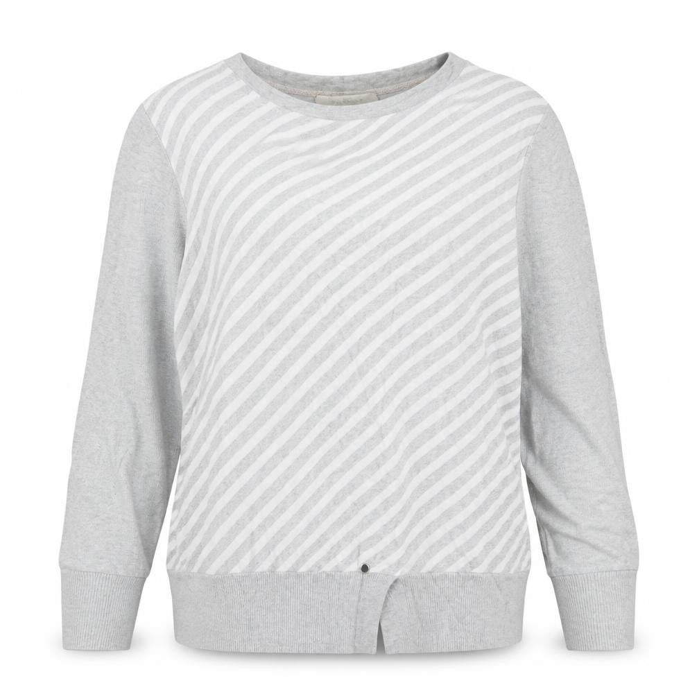Wishbone Womens Grey Striped  Pullover Jumper Size L