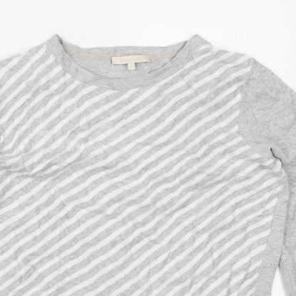 Wishbone Womens Grey Striped  Pullover Jumper Size L