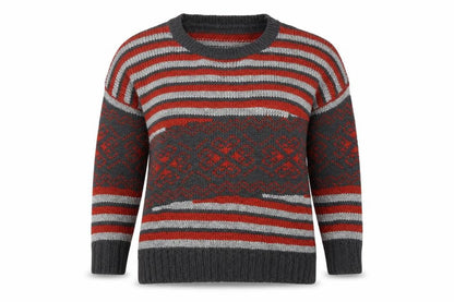Nina Murati Womens Red Striped  Pullover Jumper Size M