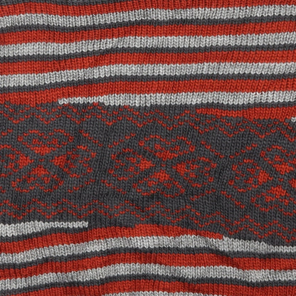 Nina Murati Womens Red Striped  Pullover Jumper Size M