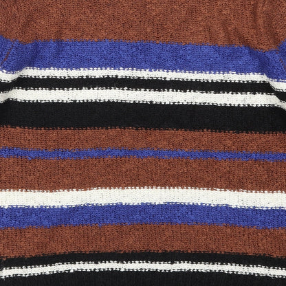 Debenhams Womens Brown Striped  Pullover Jumper Size 12  - Blue
