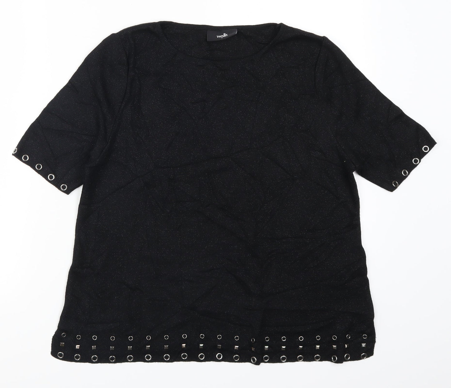 Wallis Womens Black   Basic T-Shirt Size S