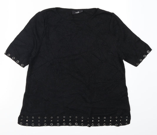 Wallis Womens Black   Basic T-Shirt Size S