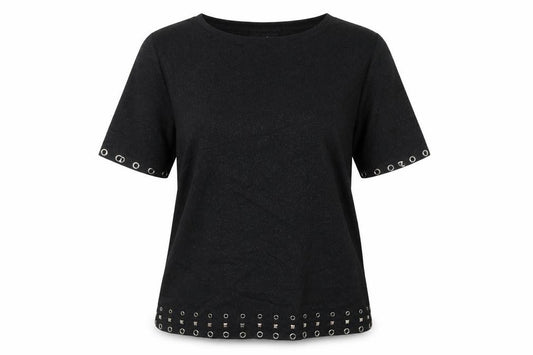 Wallis Womens Black   Basic T-Shirt Size S