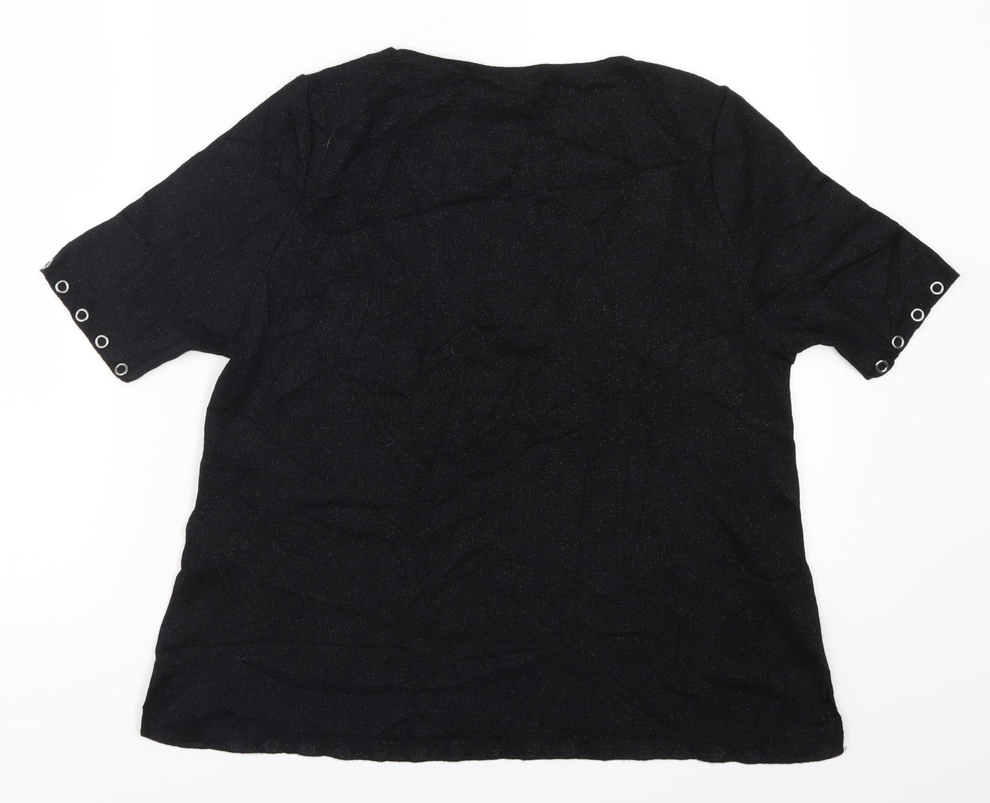 Wallis Womens Black   Basic T-Shirt Size S