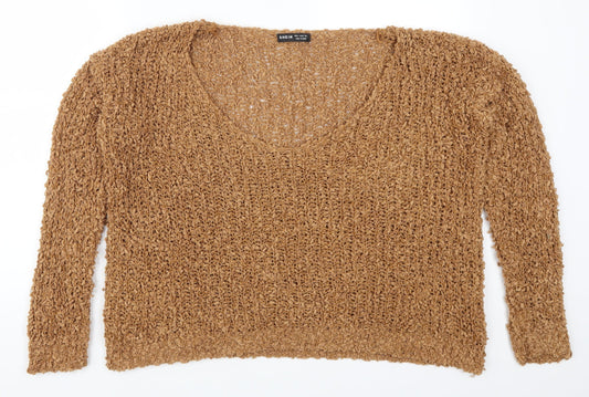 SheIn Womens Brown  Knit Pullover Jumper Size S