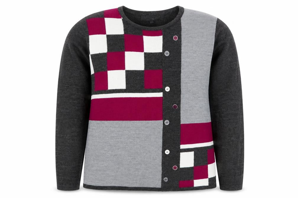 Autonomy Womens Grey   Pullover Jumper Size M  - Pink Colourblock