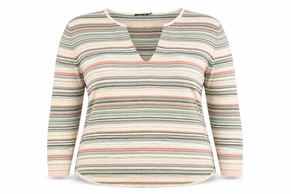Principles Womens Pink Striped  Pullover Jumper Size 14  - Green