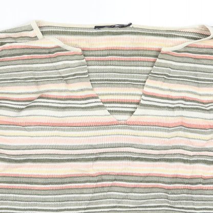 Principles Womens Pink Striped  Pullover Jumper Size 14  - Green
