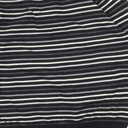 Next Mens Black Striped Knit Pullover Jumper Size M