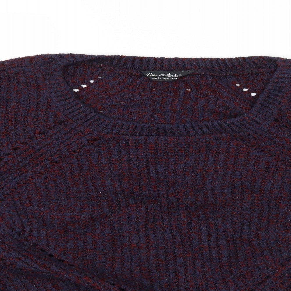 Miss Selfridge Womens Blue  Knit Pullover Jumper Size 14