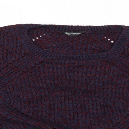 Miss Selfridge Womens Blue  Knit Pullover Jumper Size 14