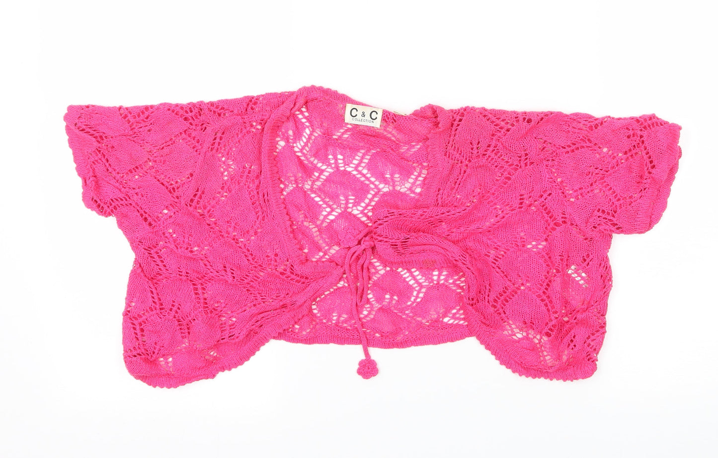 C&C Womens Pink  Knit Shrug Jumper Size L