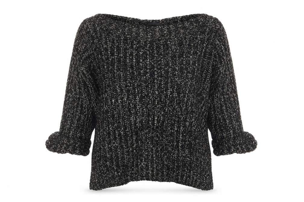 Topshop Womens Black  Knit Pullover Jumper Size 6
