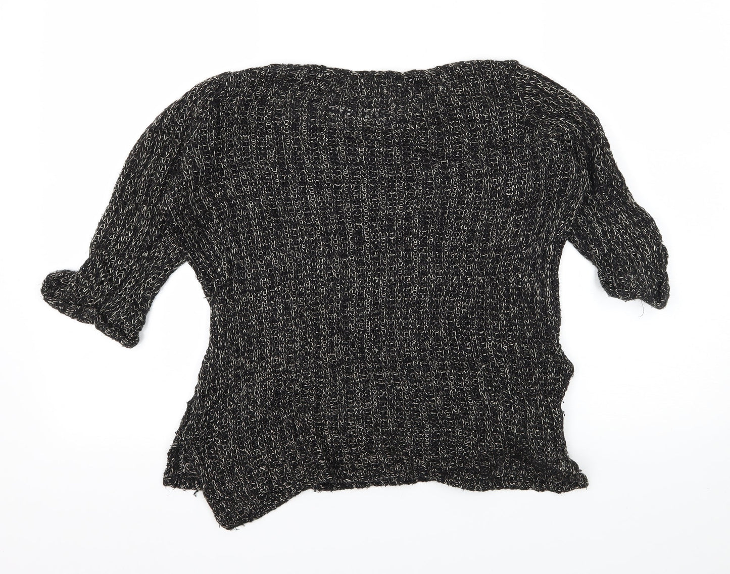 Topshop Womens Black  Knit Pullover Jumper Size 6