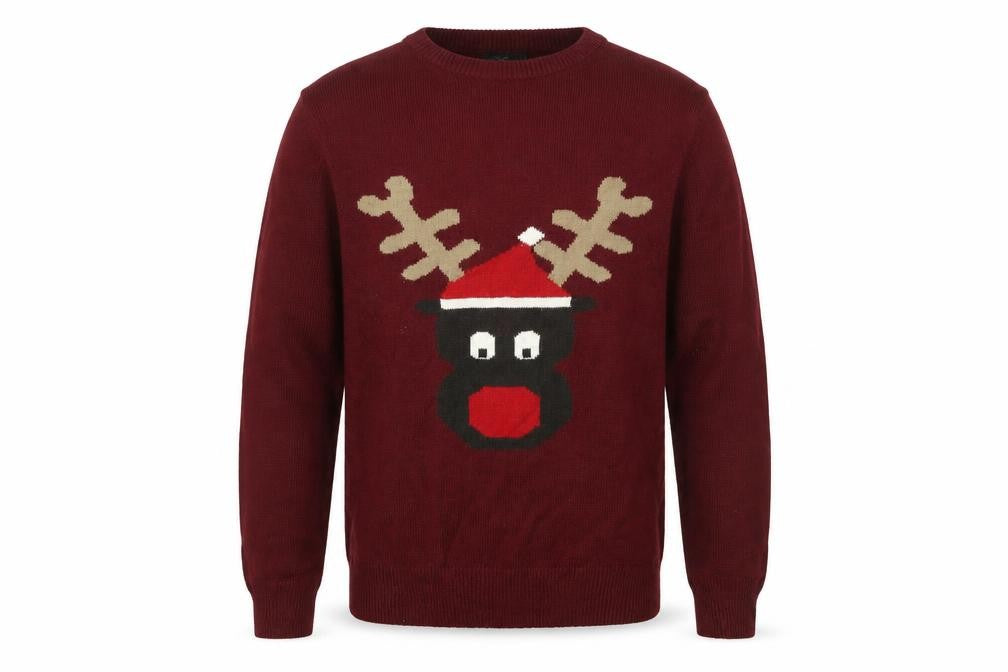 NEXT Mens Red  Knit Pullover Jumper Size M  - Rudolph