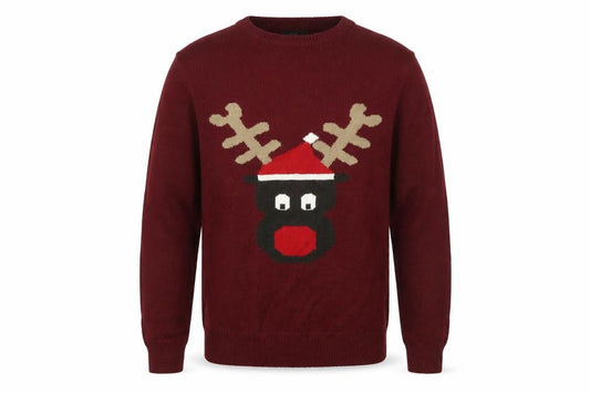 Next Mens Red  Knit Pullover Jumper Size M  - Rudolph