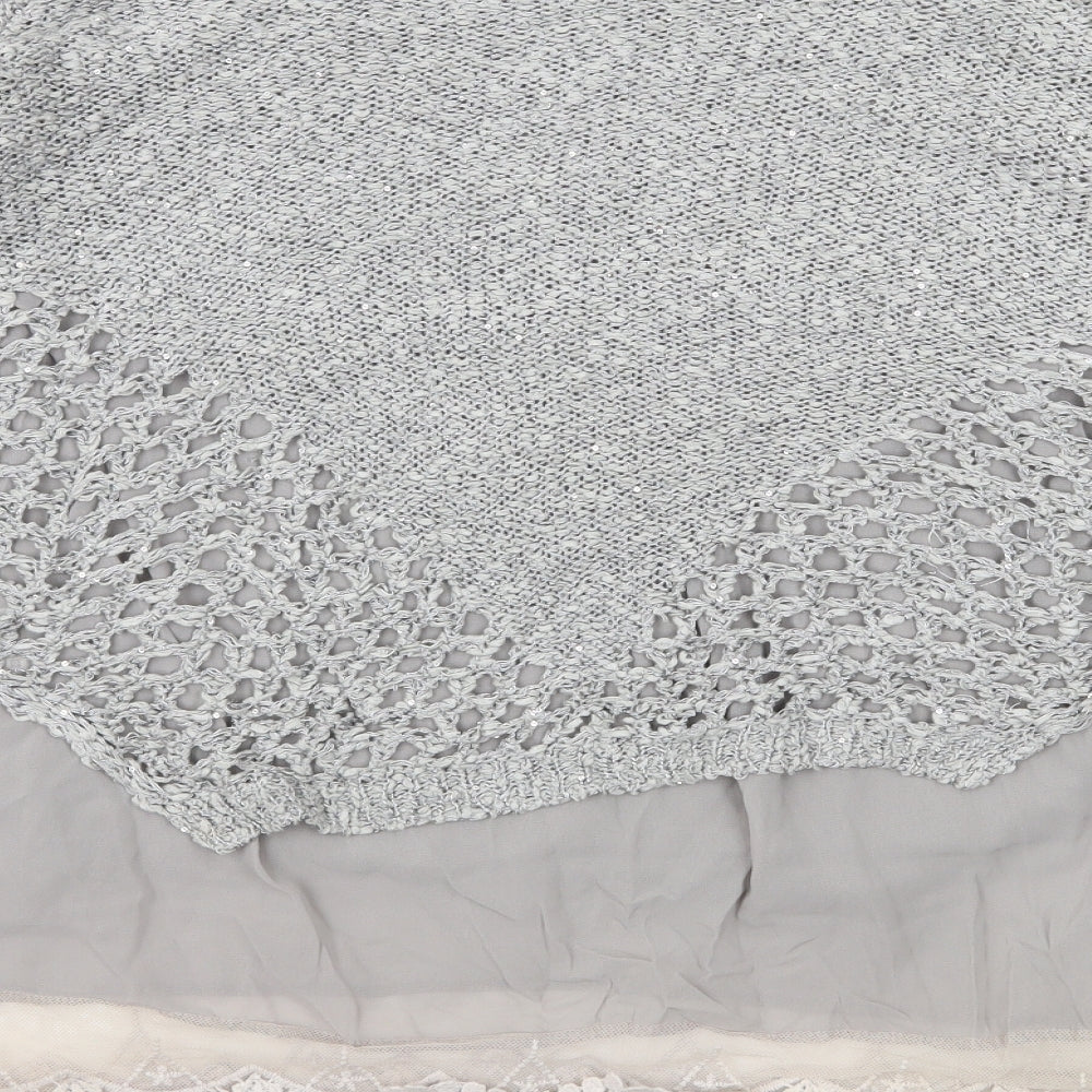 Quiz Womens Grey  Knit Basic Blouse Size S
