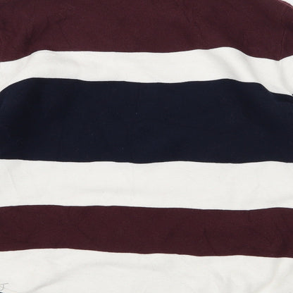 Principles Womens White Striped Knit Pullover Jumper Size 12
