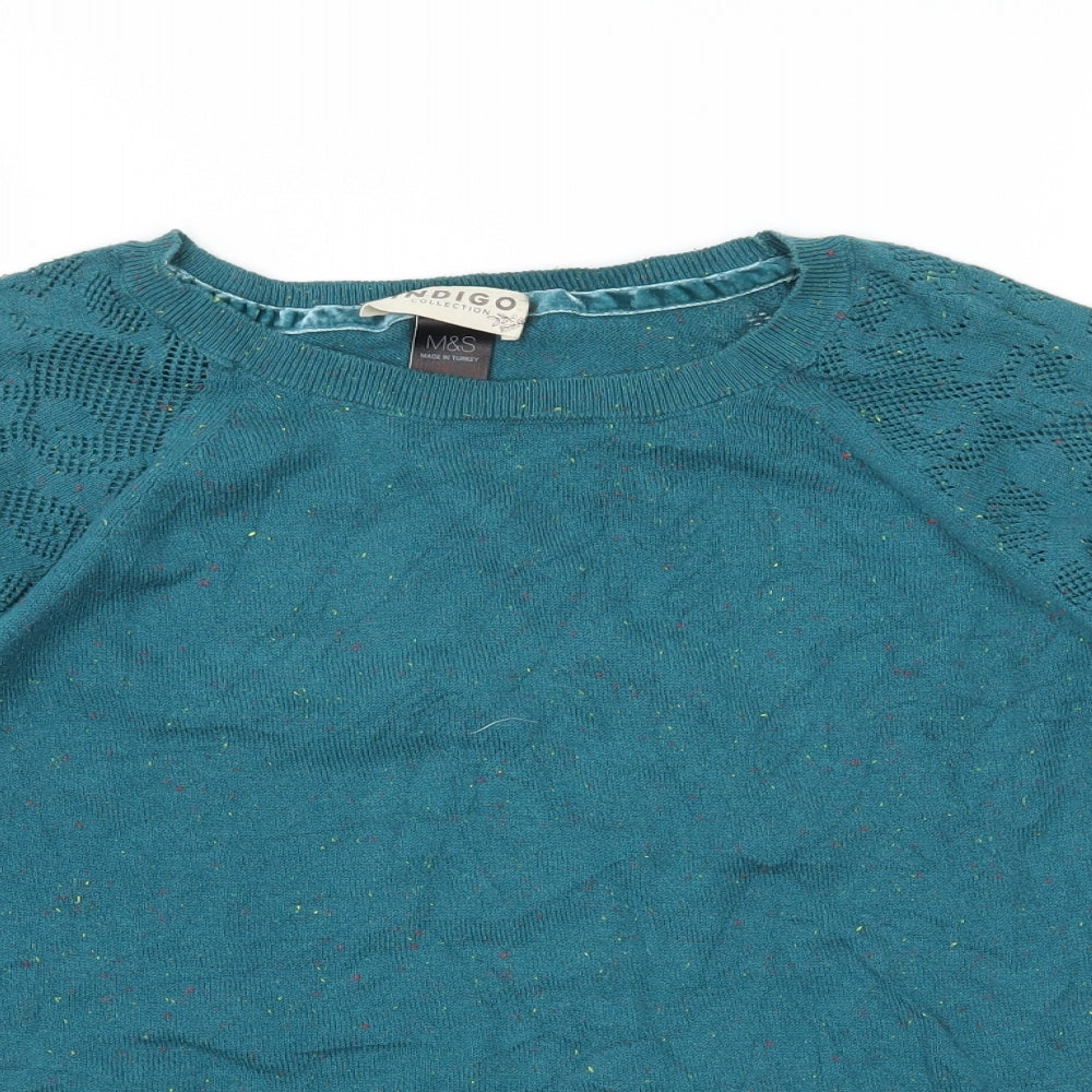Marks and Spencer Womens Blue  Knit Pullover Jumper Size 12