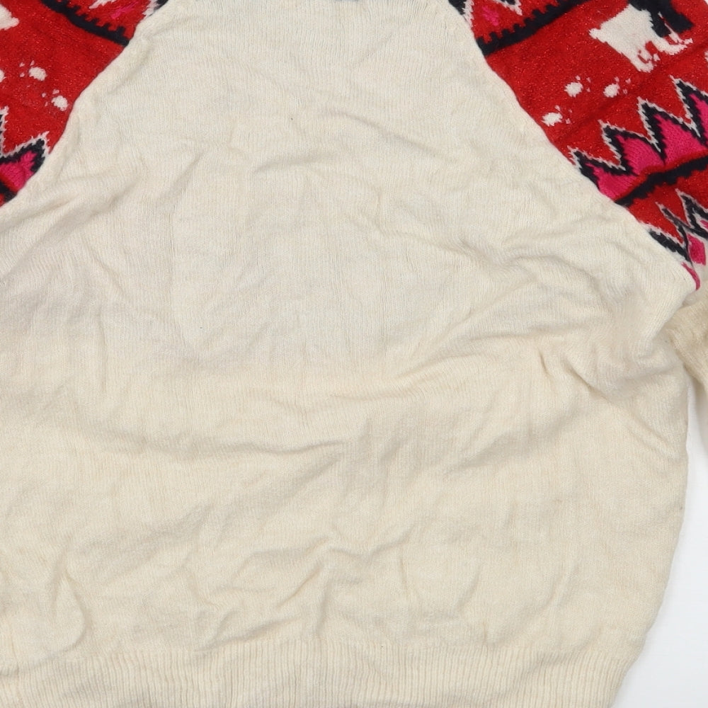 TU Womens Ivory  Knit Pullover Jumper Size 10
