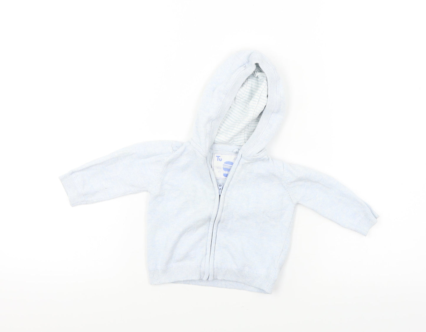 TU Boys Blue   Full Zip Jumper Size 3-6 Months