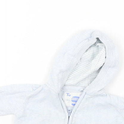 Tu Boys Blue   Full Zip Jumper Size 3-6 Months