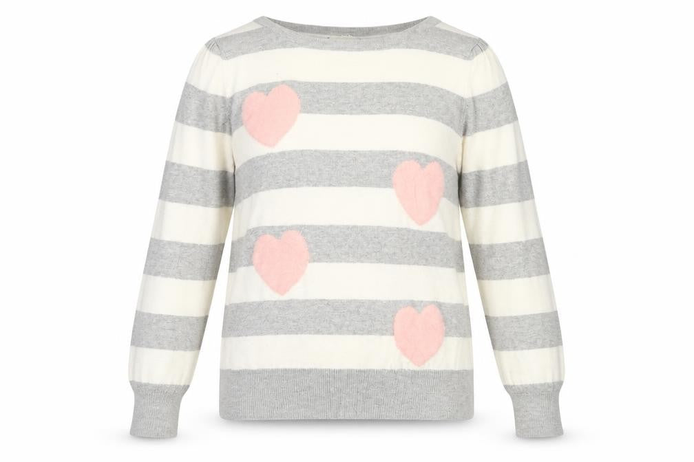 Hoi Polloi  Womens Ivory Striped  Pullover Jumper Size 12