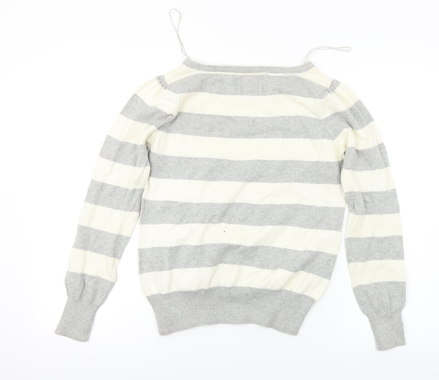 Hoi Polloi  Womens Ivory Striped  Pullover Jumper Size 12
