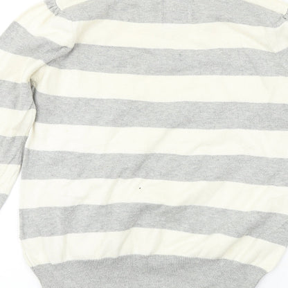 Hoi Polloi  Womens Ivory Striped  Pullover Jumper Size 12