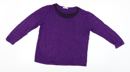 Marks & Spencer  Womens Purple   Pullover Jumper Size 14