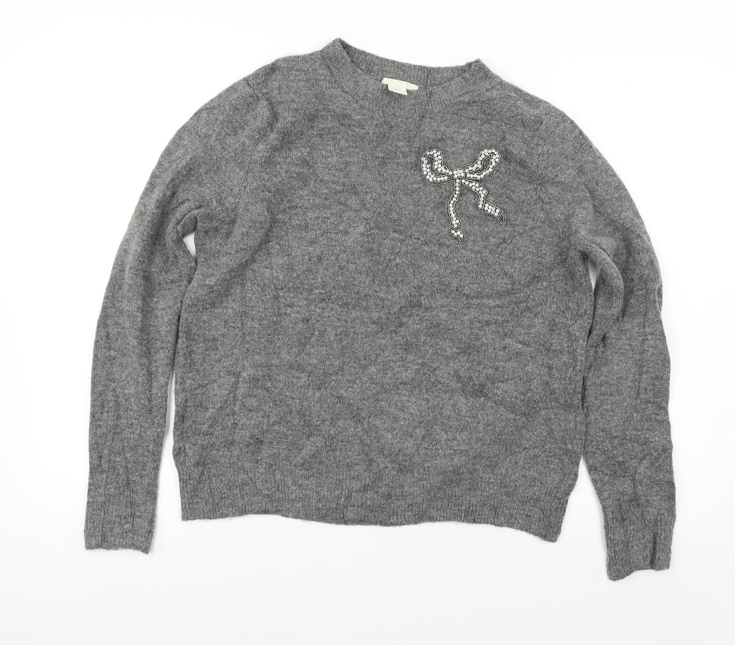 H&M  Womens Grey   Pullover Jumper Size XS