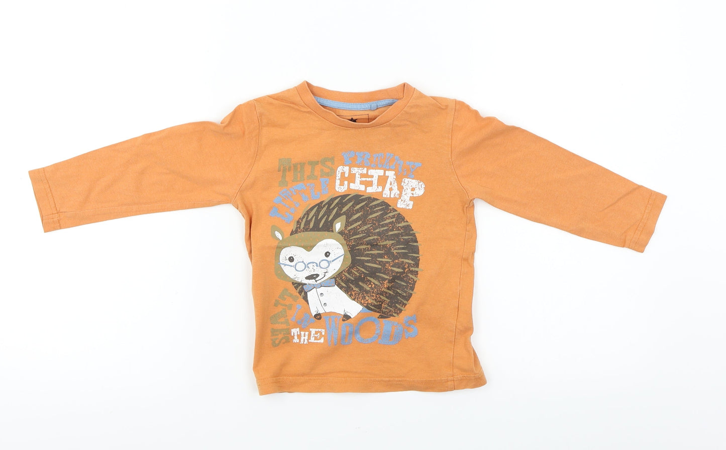 TU Boys Orange   Basic T-Shirt Size 2 Years