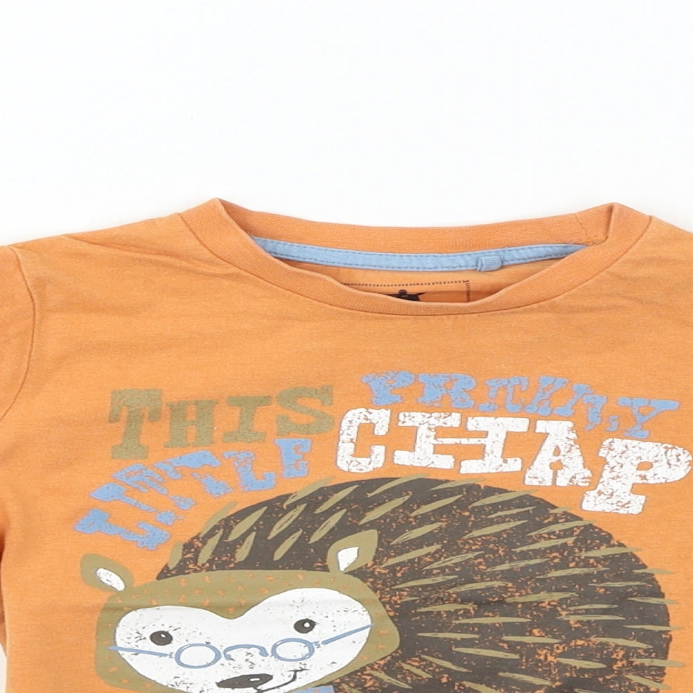 TU Boys Orange   Basic T-Shirt Size 2 Years