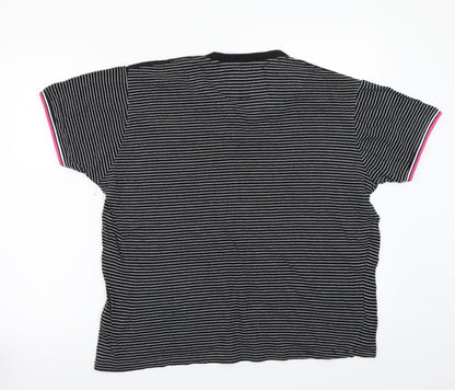 Preloved Urban spirits Womens Black Striped  Basic T-Shirt Size L - Back