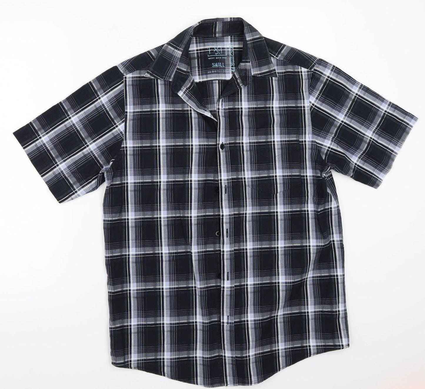 F&RF Mens Blue Check   Button-Up Size S